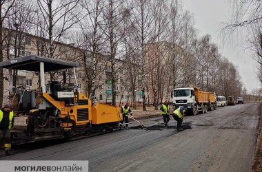 Ремонт проблемного участка по Днепровскому бульвару начат в Могилеве