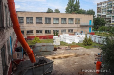 В СШ № 5 Могилева идет капитальный ремонт