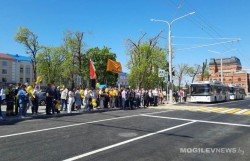Движение транспорта по улице Комсомольской открыли в Могилеве