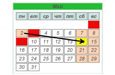 Перенос рабочих дней в мае 2022г.