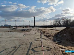 На площади Славы в Могилеве обновляют покрытие