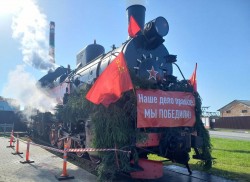 Паровоз, стилизованный под локомотив поезда Победы 1945г, представят в Могилеве 28-29 июня