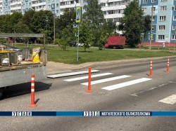 В Могилеве проходит нанесение дорожной разметки: список улиц и ночные работы