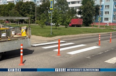 В Могилеве проходит нанесение дорожной разметки: список улиц и ночные работы