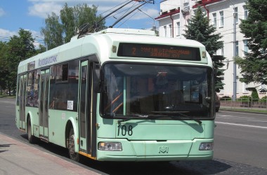 В связи с ремонтом дороги будет временно изменен 6-8 июля маршрут троллейбуса №2 в Могилеве