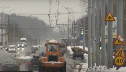 Дорожные работы на проспектах Пушкинский и Димитрова в Могилеве продолжаются (Видео)