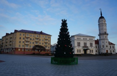 Новогодние елки начали устанавливать в Могилеве
