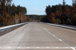 Открыто движение для транзитного транспорта по вновь построенному участку юго-западного обхода Могилева