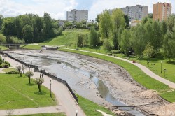 К началу купального сезона в Могилеве благоустраивают популярные водоемы
