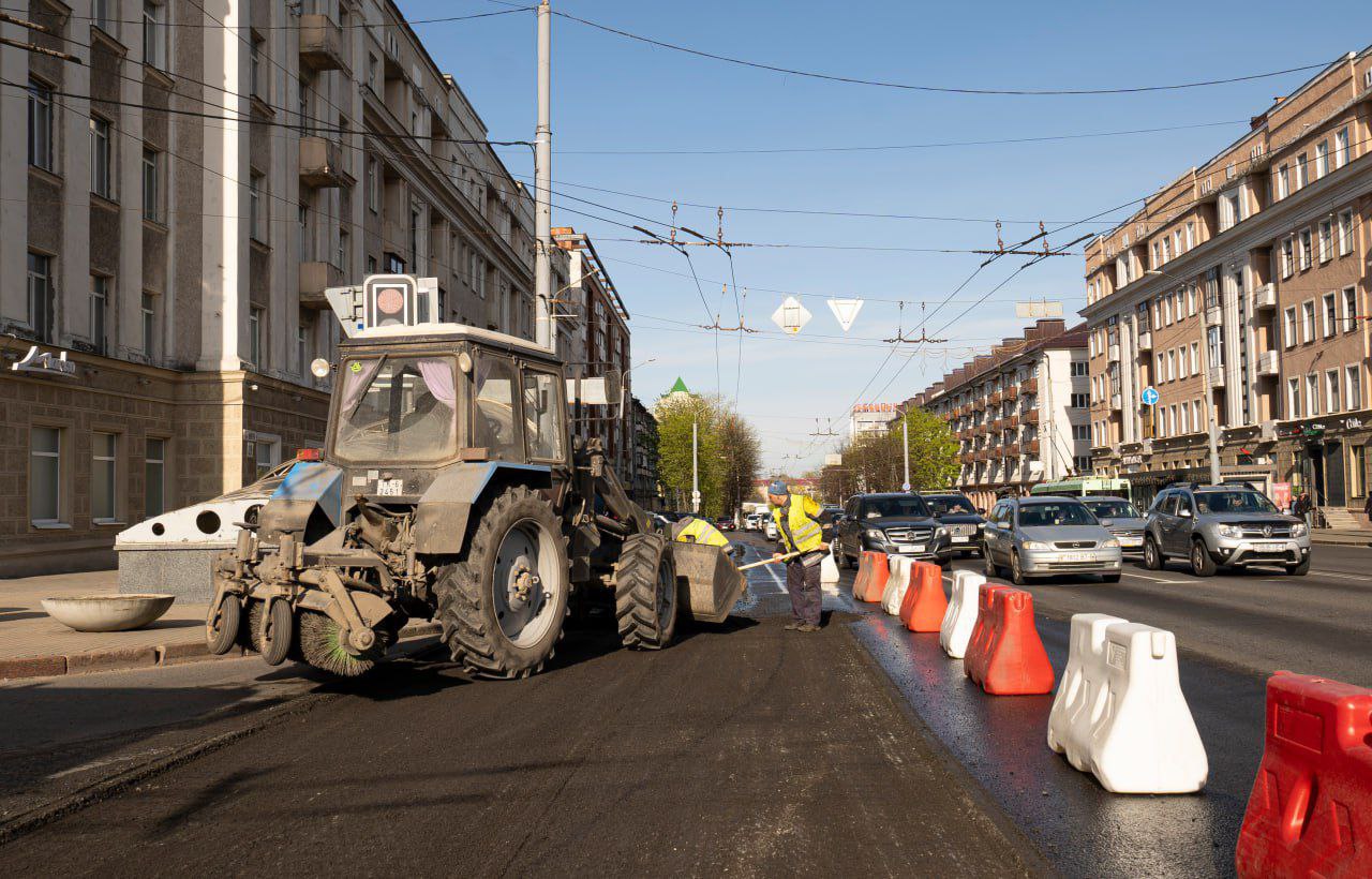 Полным ходом идут дорожные работы в Могилеве